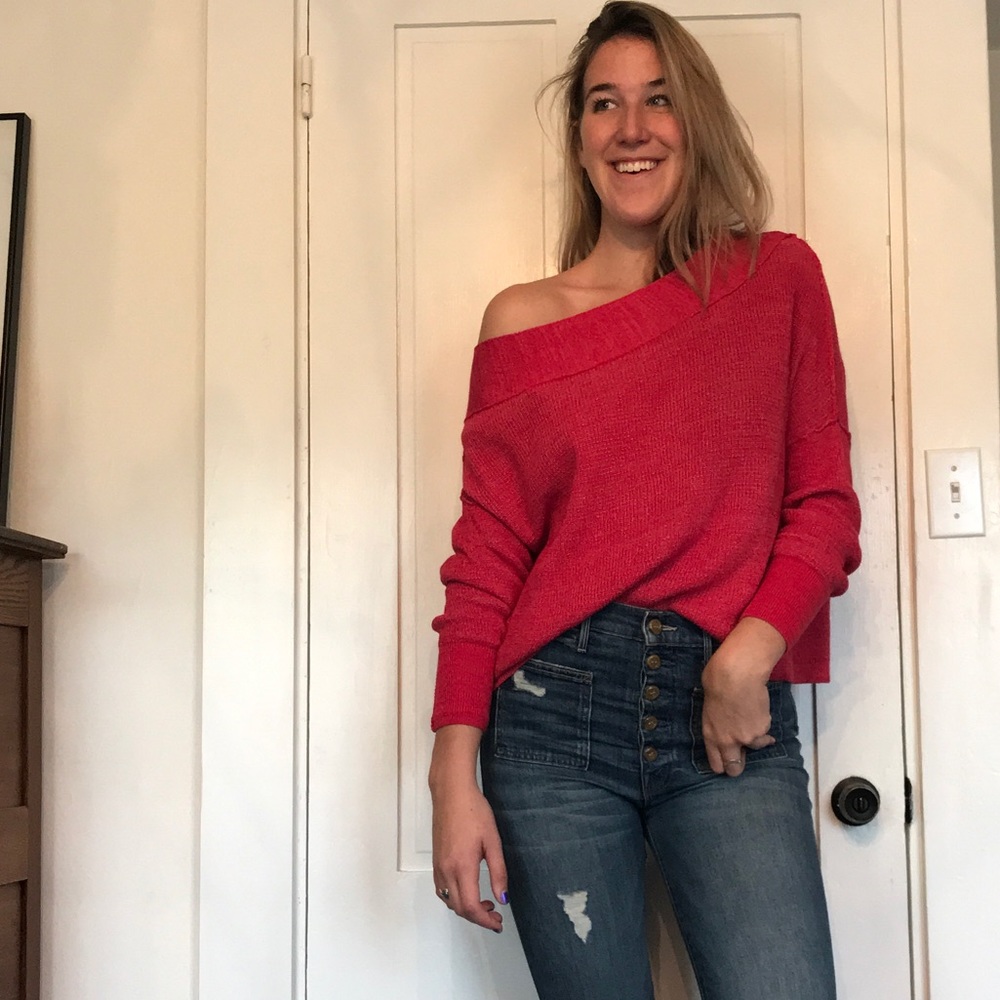 Free People Cranberry Knit